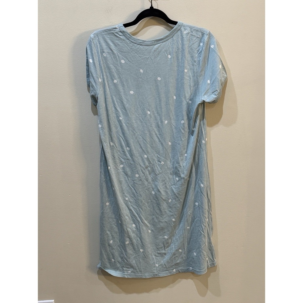 Marine Layer Reese T-shirt Dress‎ Polka Dot Size Medium Seafoam Comfort - Picture 6 of 7